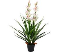 vidaXL Plante artificielle Orchidée Cymbidium avec pot 100 cm Vert