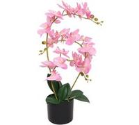 vidaXL Plante artificielle avec pot Orchidée 65 cm Rose