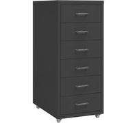 vidaXL Ladeblok verrijdbaar 28x41x69 cm metaal antracietkleurig335919 Anthracite G