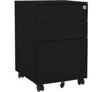 Vidaxl Classeur Mobile Noir 39x45x60 Cm Acier Noir