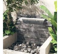 Lame de cascade de piscine avec LED acier inoxydable 110 cm