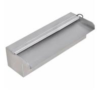vidaXL Lame d'eau rectangulaire à LED 30 cm acier inoxydable pour piscine bassin 41671