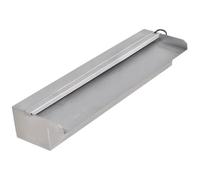vidaXL Lame d'eau rectangulaire à LED 45 cm en acier inoxydable pour piscine