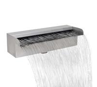 vidaXL Lame d'eau rectangulaire pour Piscine Bassin Jardin Acier Inoxydable 30cm