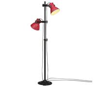 Vidaxl Lampadaire 25 W Rouge Délavé 25x25x90/160 Cm E27