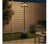 vidaXL Lampadaire 3 brins avec jardinière Noir 32 x 32 x 188 cm 42042694