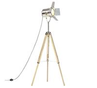 vidaXL Lampadaire à trépied Bois de manguier massif 140 cm