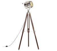 Vidaxl Lampadaire À Trépied Bois De Manguier Massif 180 Cm Marron