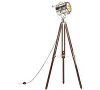 vidaXL Lampadaire à trépied Bois de manguier massif 180 cm Marron G