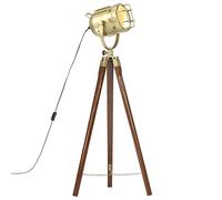 vidaXL Lampadaire à trépied bois de manguier massif 97 cm