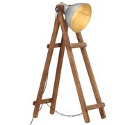 Vidaxl Lampadaire Argenté E27 Bois De Manguier Massif