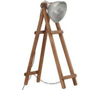vidaXL Lampadaire Argenté E27 Bois de manguier massif Argent