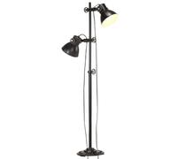 Vidaxl Lampadaire Avec 2 Abat-Jour Noir E27 Fonte