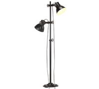Vidaxl Lampadaire Avec 2 Abat-Jour Noir E27 Fonte Noir