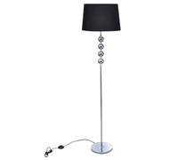 Vidaxl Lampadaire Avec Support Haut Décoration À 4 Boules Noir Noir