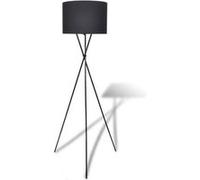 vidaXL Lampadaire avec Support Haut Lampe de Plancher Eclairage Luminaire 240901 Noir G
