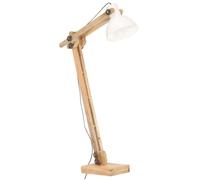 vidaXL Lampadaire Blanc Bois de manguier massif E27