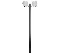 vidaXL Lampadaire de jardin 2 lampes 220 cm Éclairage extérieur