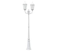 Vidaxl Lampadaire De Jardin Blanc Aluminium 68 X 20 X 235 Cm Durable