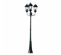 vidaXL Lampadaire de jardin 3 bras 230 cm Vert foncé/Noir Aluminium
