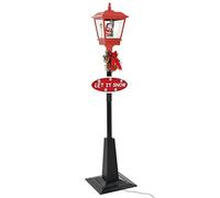 vidaXL Lampadaire de Noël avec Père Noël Lumière de Noël Réverbère de Noël Ornement de Noël Décoration de Noël Jardin 284339