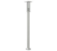 vidaXL Lampadaire d'extérieur argenté 100 cm acier inoxydable, éclairage au sol d'extérieur, éclairage au sol de jardin, lampadaire de jardin