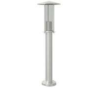 vidaXL Lampadaire d'extérieur argenté 60 cm acier inoxydable, éclairage au sol d'extérieur, éclairage au sol de jardin, lampadaire de jardin