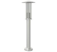 vidaXL Lampadaire d'extérieur argenté 60 cm acier inoxydable, éclairage au sol d'extérieur, éclairage au sol de jardin, lampadaire de jardin