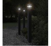 vidaXL Lampadaire d'extérieur avec capteur noir 110 cm aluminium, éclairage au sol d'extérieur, éclairage au sol de jardin, 4006403