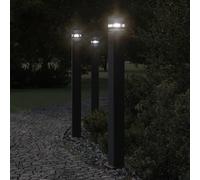 Vidaxl Lampadaire D'extérieur Avec Capteur Noir 110 Cm Aluminium Noir
