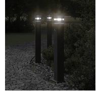 vidaXL Lampadaire d'extérieur avec capteur noir 80 cm aluminium, éclairage au sol d'extérieur, éclairage au sol de jardin, 4006401