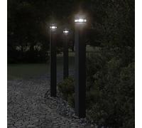 Vidaxl Lampadaire D'extérieur Avec Sortie Noir 110 Cm Aluminium Noir