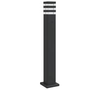 vidaXL Lampadaire d'extérieur avec sortie 80 cm aluminium noir, éclairage au sol
