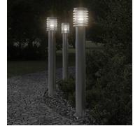 vidaXL Lampadaire d'extérieur et sortie argenté 110cm acier inoxydable éclairage au sol d'extérieur éclairage au sol de 4006375