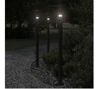 vidaXL Lampadaire d'extérieur noir 100 cm acier inoxydable, éclairage au sol d'extérieur, éclairage au sol de jardin, 4006355