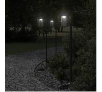vidaXL Lampadaire d'extérieur noir 100 cm acier inoxydable, éclairage au sol d'extérieur, éclairage au sol de jardin, 4006347