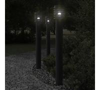 Vidaxl Lampadaire D'extérieur Noir 110 Cm Acier Inoxydable