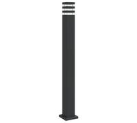 vidaXL Lampadaire d'extérieur 110 cm – Aluminium, éclairage au sol – Noir