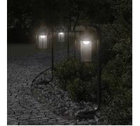 vidaXL Lampadaire d'extérieur noir 60 cm acier inoxydable, éclairage au sol d'extérieur, éclairage au sol de jardin, 4006345