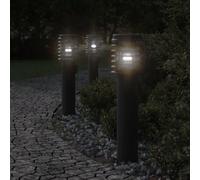 Vidaxl Lampadaire D'extérieur Noir 60 Cm Acier Inoxydable Noir