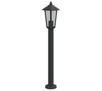 vidaXL Lampadaire d'extérieur noir 80 cm acier inoxydable