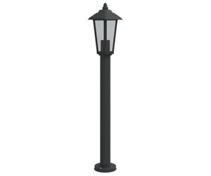 vidaXL Lampadaire d'extérieur noir 80 cm acier inoxydable
