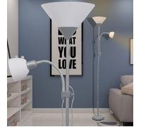 vidaXL Lampadaire Gris Lampe sur Pied Lampe de Sol Lampe Lumière de Salon 242732