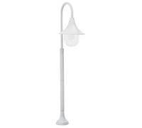 vidaXL Lampadaire Jardin E27 120 cm Aluminium Blanc Éclairage Lamp de Chemin 44210