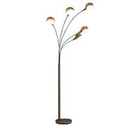 vidaXL Lampadaire sur pied à arc 200 cm 5 x E14 argenté