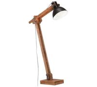 vidaXL Lampadaire Noir Bois de manguier massif E27