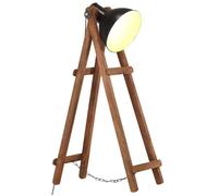 vidaXL Lampadaire Noir E27 Bois de manguier massif