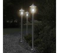 Lampadaires d'Extérieur Éclairage Patio Porche Jardin Acier Inoxydable vidaXL