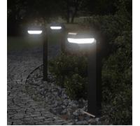 vidaXL Lampadaires d'extérieur 3pcs noir aluminium moulé sous pression, éclairage au sol d'extérieur, éclairage au sol de 4006339