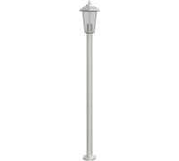 vidaXL Lampe d'allée argentée 120 cm acier inoxydable